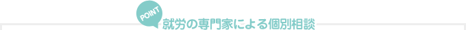 就労の専門家による個別相談