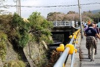 多くの土砂が流れ込んだ大金沢を歩く